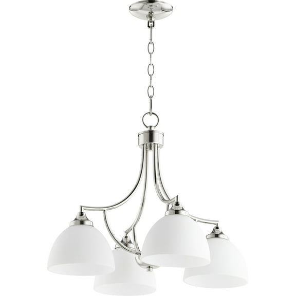 Quorum International 6459-4 Enclave 4 Light 22" Wide Chandelier - Nickel
