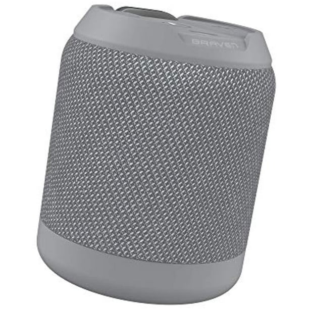 Braven BRV-Mini - Waterproof Speaker - Rugged Portable Wireless Speaker -  12 Hours of Playtime - Grey 