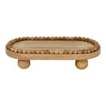 thumbnail image 6 of Tray for House and Coffee Table Decor - Elevated Wood Tray with Round Ball Feet for Centerpiece Table Decorations - Rustic Home Accent Perfect as Trinket, Jewelry, or Bathroom Vanity Tray - 4" Brown, 6 of 11