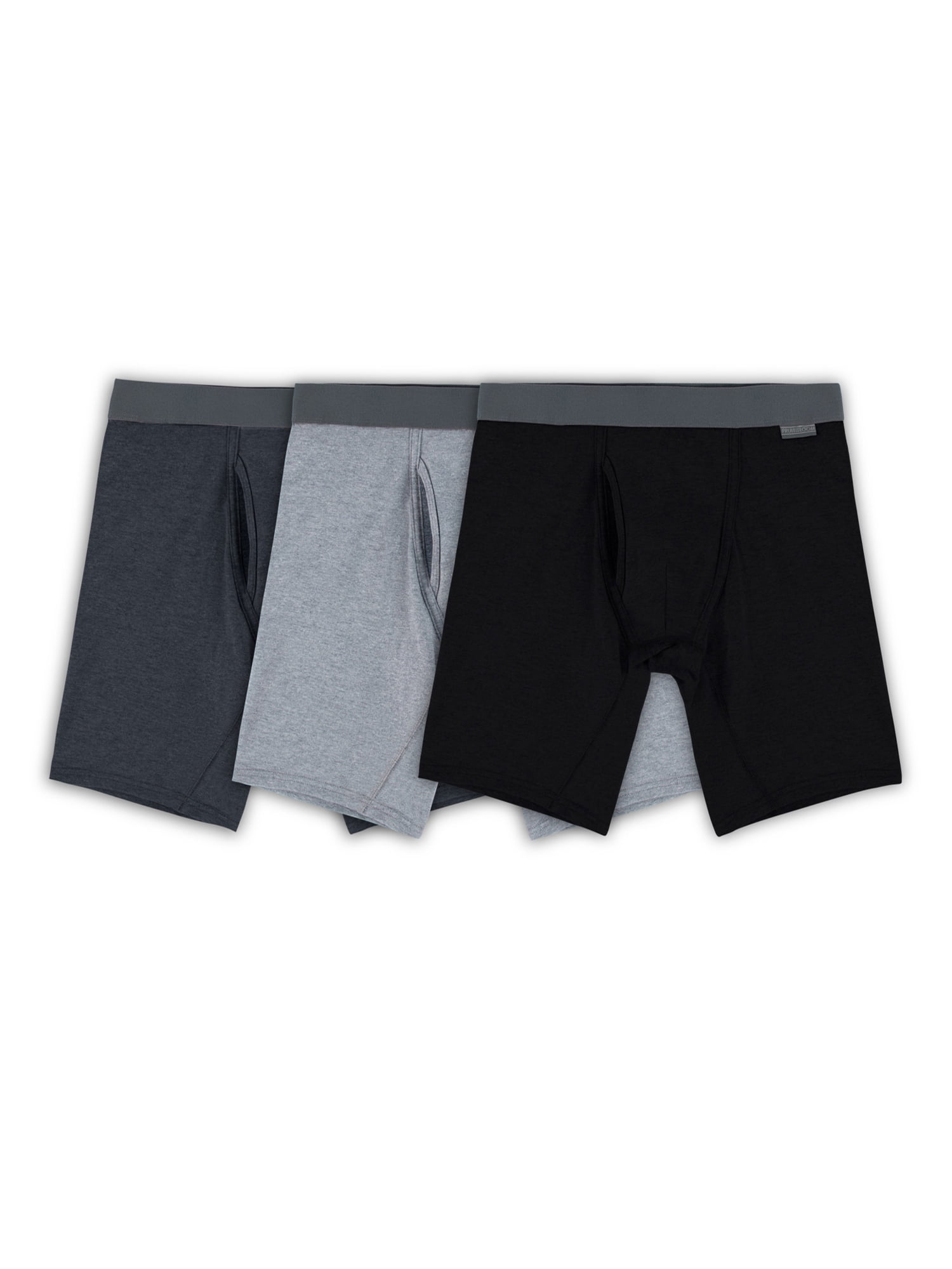 Fruit of the Loom Men's Crafted Comfort Long Leg Boxer Briefs, 3 Pack, Sizes S-3XL