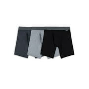 Fruit of the Loom Men's Crafted Comfort Long Leg Boxer Briefs, 3 Pack, Sizes S-3XL