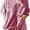 Pink, variant on ZANKLEY Womens 2 Piece Knit Lounge Set Oversized V Neck 3/4 Sleeve Top and High Waisted Shorts