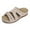 Beige, variant on HNMKIU Women Sandals Comfortable Women's Slides with Floral Hollow Out Design for Daily Leisure Thick Sole Open Toe Footwear for Casual Outfits Summer Shoes Beige,5.5