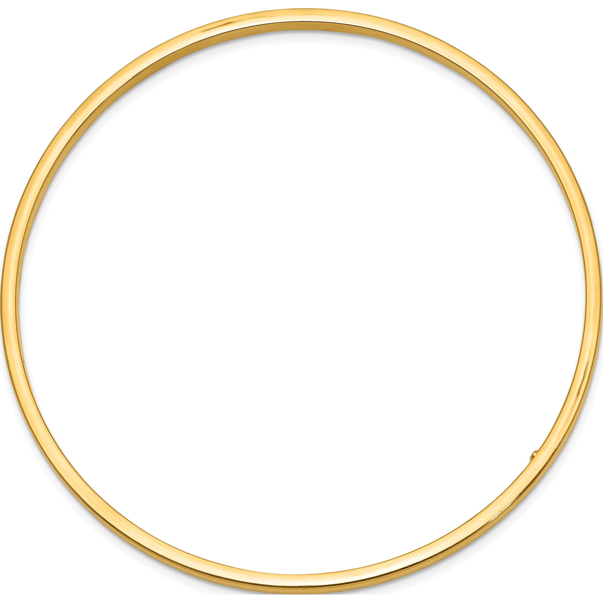 Jewelry by Sweet Pea 10K Yellow Gold 3mm Polished Square Tube Slip-On Bangle Bracelet