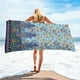 thumbnail image 1 of Microfiber Beach Towel Super Colorful Bath Towel Sandproof Beach Blanket Multi-Purpose Towel For Travel Swimming Pool 30x60 Inch, 1 of 8