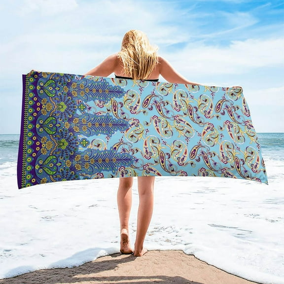 Easter Decorations Kokovifyves Beach Towels Clearance Microfiber Beach Towel Super Lightweight Colorful Bath Towel Sandproof Beach Blanket Multi-Purpose Towel for Travel Swimming Pool 30x60 Inch