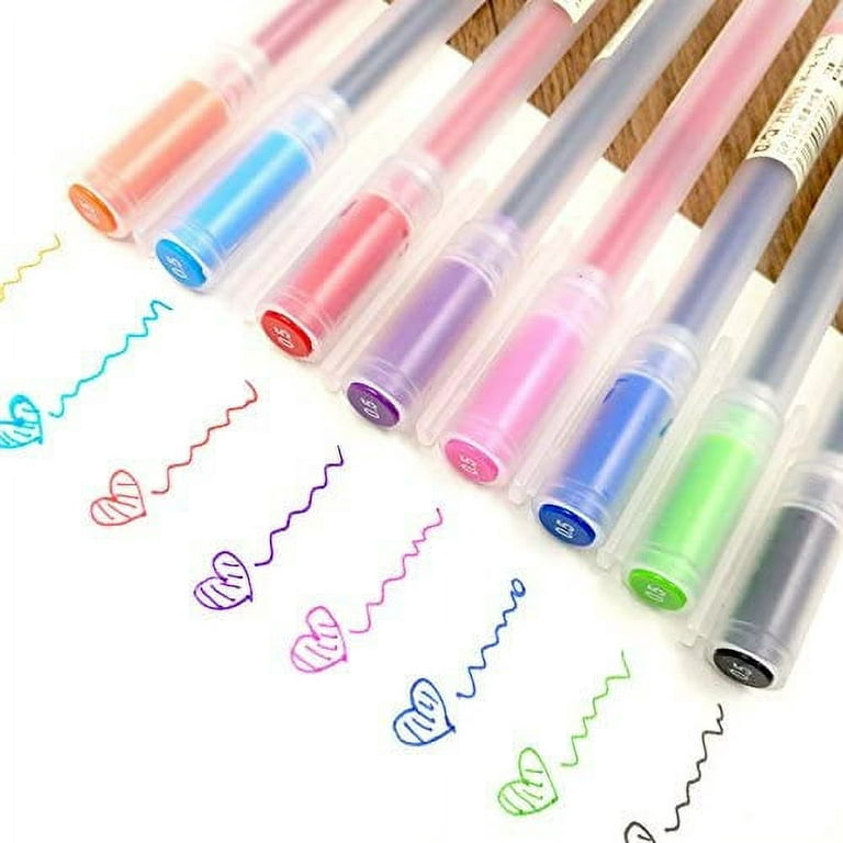 BEMLP GelaInkaPenaColor Gel Pen Fine Point Tip Ballpoint Ink Pens 0.5 mm 12  Colors Colorful For Office School Drawing Pen Stationery Supply (12