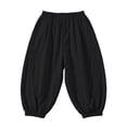 thumbnail image 6 of Curuila Kids Toddler Boys Summer Pants With Pocket Elastic Waistband Solid Color Loose Fit Lightweight Fashion Comfort Trousers Black Size 2-3 Years, 6 of 6