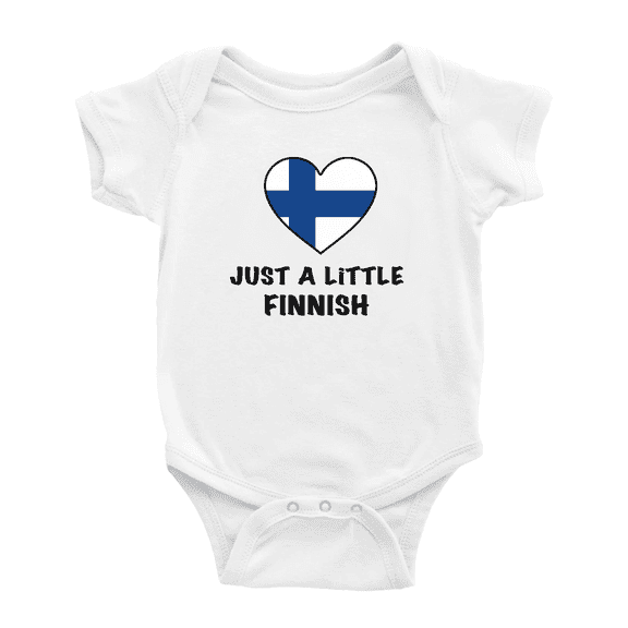 Just A Little Finnish Funny Baby Clothing Bodysuits For Boy Girl