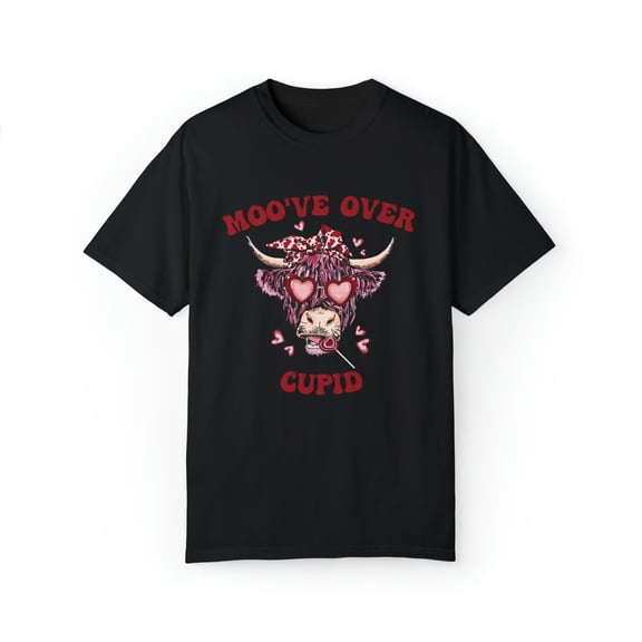 Moo Love Valentines Day, Comfort Colors Moo've Over Cupid Valentine Shirt