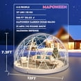 thumbnail image 2 of Esheno Garden Dome Tent 12*7.2FT PVC Transparent Cover Weatherproof Geodesic Bubble for Patio Party Greenhouse (White Style 2), 2 of 7