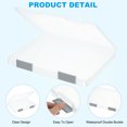 thumbnail image 3 of Uxcell Clear A4 File Portable Project Case with Buckle Plastic Storage Box for 8.5" x 11" Letter Paper Scrapbook Paper Storage Boxes, 6Pcs, 12.4"x9.8"x1.2", Light Gray, 3 of 6