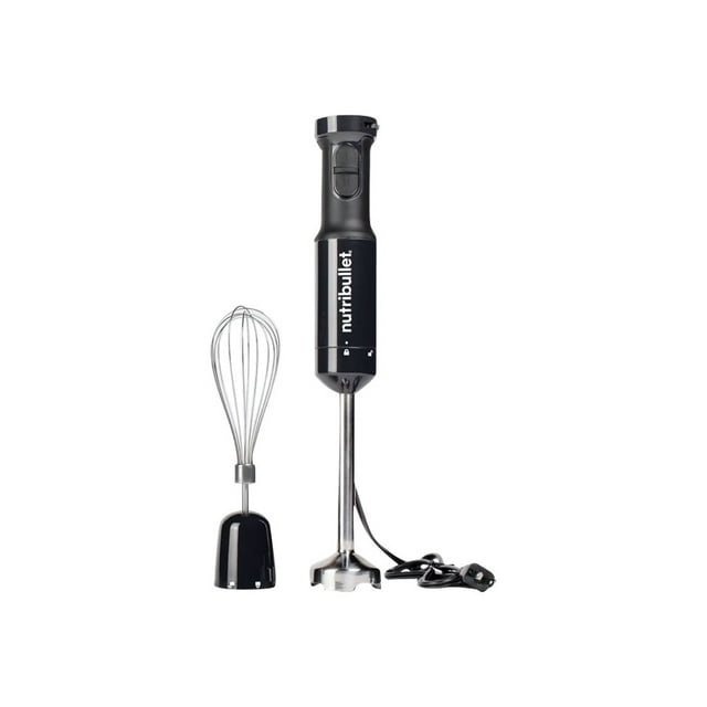 NutriBullet Immersion Blender in Black with Chopper Attachment and Measuring Cup