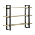 thumbnail image 4 of Danya B. Rio Three Tier Modular Floating Bracket Wall Shelf - Chestnut, 4 of 8