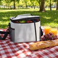 thumbnail image 4 of Lunch Tote | Reusable Insulated Lunch Bag Leak Proof Lining for Adult Work Office Picnic - Light Gray Color Block, 4 of 6