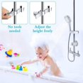 thumbnail image 4 of Shower Bracket Metal Shower Bracket, No Drilling, 45° Swivel Shower Bracket for Shower Bar Hand Shower (Silver), 4 of 5