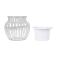 thumbnail image 2 of Bxaolu 1-Pack Self Watering Plant Pots, 5 Inch Flower Pots with Drainage Holes, Tray, Plastic Self Watering Planters for Indoor Outdoor Garden Plants, African Violet, Herbs, 2 of 6