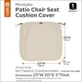 thumbnail image 3 of Classic Accessories Montlake FadeSafe Rectangular Patio Dining Seat Cushion Slip Cover - 3" Thick - Heavy Duty Outdoor Patio Cushion with Water Resistant Backing, Antique Beige, 23"W x 20"D x 3"T, 3 of 17
