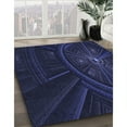 thumbnail image 2 of Ahgly Company Indoor Square Patterned Night Blue Area Rugs, 6' Square, 2 of 6