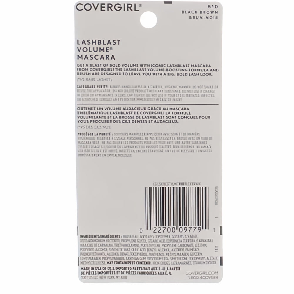 CoverGirl Lashblast Volume Mascara 810 Black Brown 0.44 oz (Pack of 24)