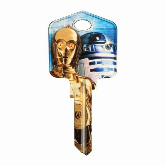 Hillman 5005124 Star Wars Droids House & Padlock Blank Single Sided Universal Key - Pack of 5