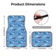 thumbnail image 5 of Fotbe Blue Fish Juego de 4 Tapetes para Auto con Estampado – Alfombrillas de Goma Reforzada, Diseño Antideslizante, Protección para Todo el Año – Vehículos, Autos, Camionetas y SUVs, 5 of 7