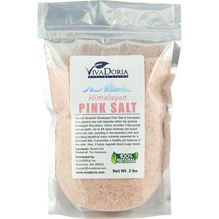 - Viva Doria Himalayan Pink Salt Fine Grain Crystal Sea Salt, 2lbs
