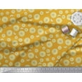 thumbnail image 3 of Soimoi Gold Moss Georgette Fabric Lemon Slice Vegetable Printed Fabric 1 Yard 42 Inch Wide, 3 of 3