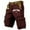 Wine, variant on LIUJUNSHOP Cotton Men's Cargo Pants Men's Summer Loose Fit Cargo Shorts with Print Design Comfortable Athletic Casual Outdoor Short Pants for