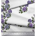 thumbnail image 3 of Soimoi Modal Satin Fabric Leaves & Floral Block Print Fabric by The Yard 42 Inch Wide, 3 of 3