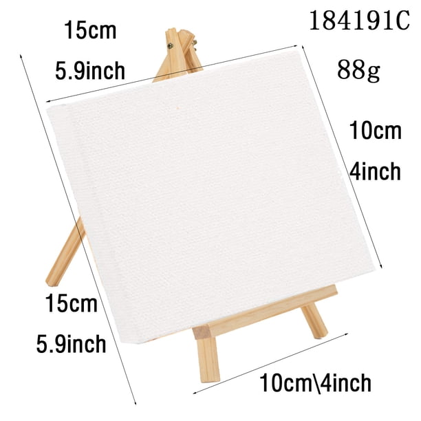 Mini caballete creativo de madera para manualidades, pintura al óleo, lienzo blanco, herramientas de pintura para niños, decoración del hogar pintada a mano
