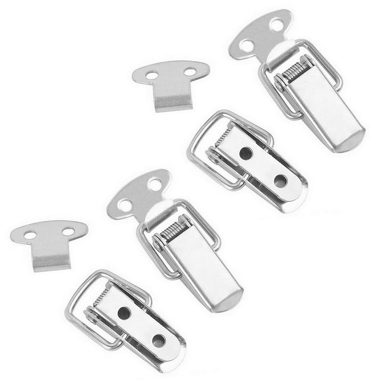4-8Pcs Stainless Steel Toggle Latch Catch Clamp Spring Loading Case Buckle Clip, Size: 4pcs
