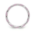 thumbnail image 2 of Sterling Silver Stackable Expressions Twisted Purple Enameled Ring - Size 7, 2 of 3