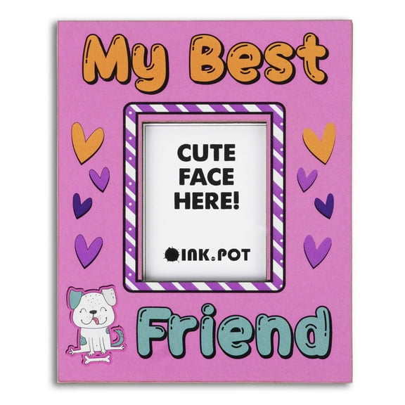 InkdotpotMy Best FriendPhotoMagnetFrame-MagneticPhotoFramesFor Refrigerator Magnets- MiniPhotoFrames- Cute Gift ForBFF- Friends| 10 x 8 cm