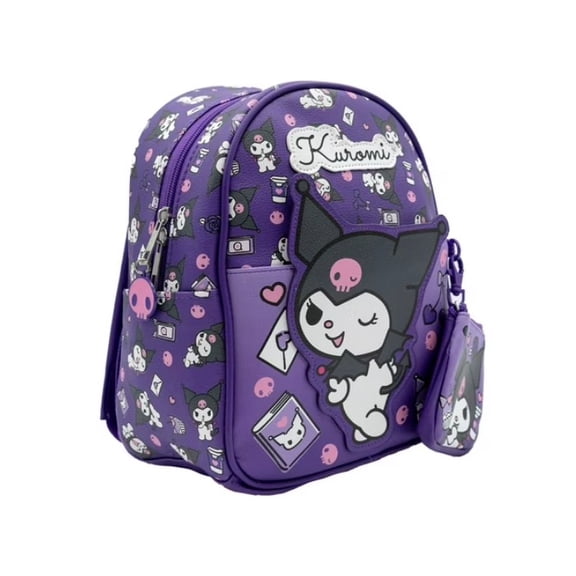 Kuromi Mini Backpack with Coin Purse, Purple