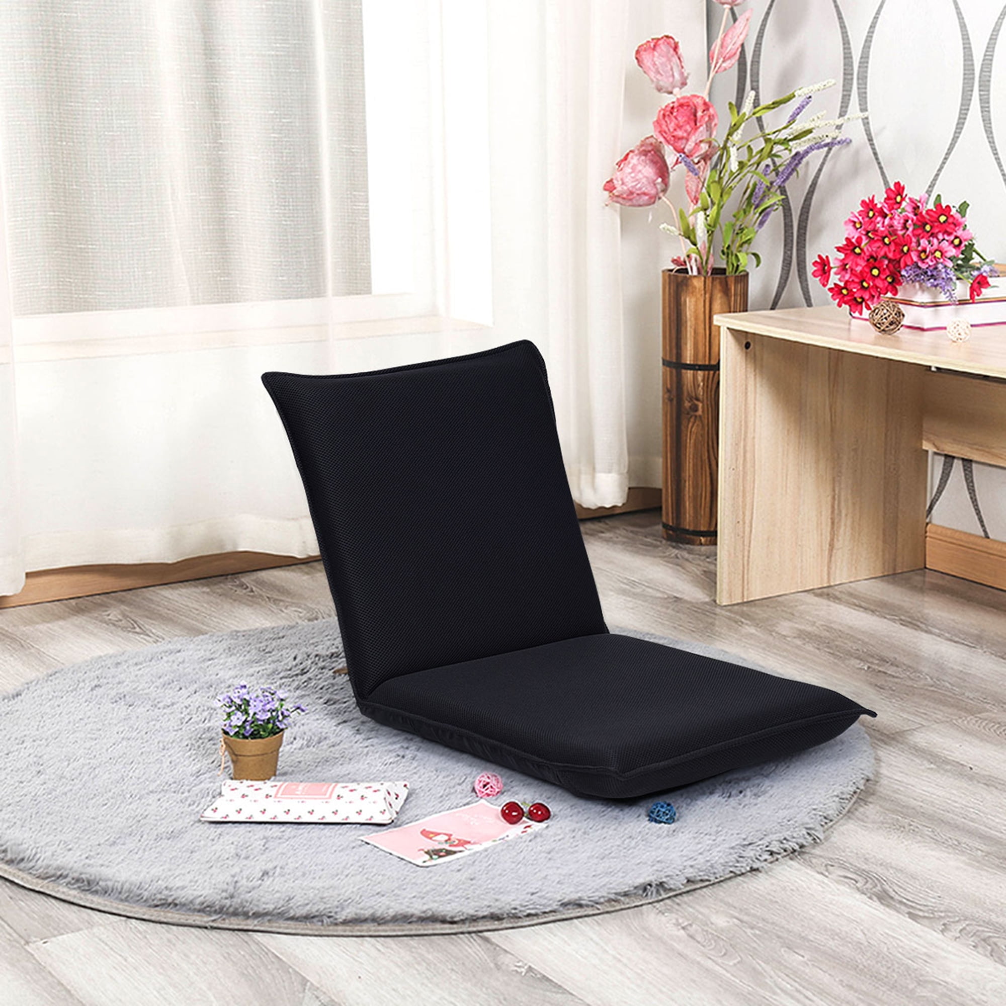  GOFLAME Adjustable Floor Chair, 6-Position Folding