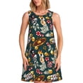 thumbnail image 1 of Fotbe Vintage Casino Chips Vestido de Verano sin Mangas para Mujer – Vestido Midi Línea A, Estilo Camiseta Floral, Vestido Playero Casual y Fluido, 1 of 7