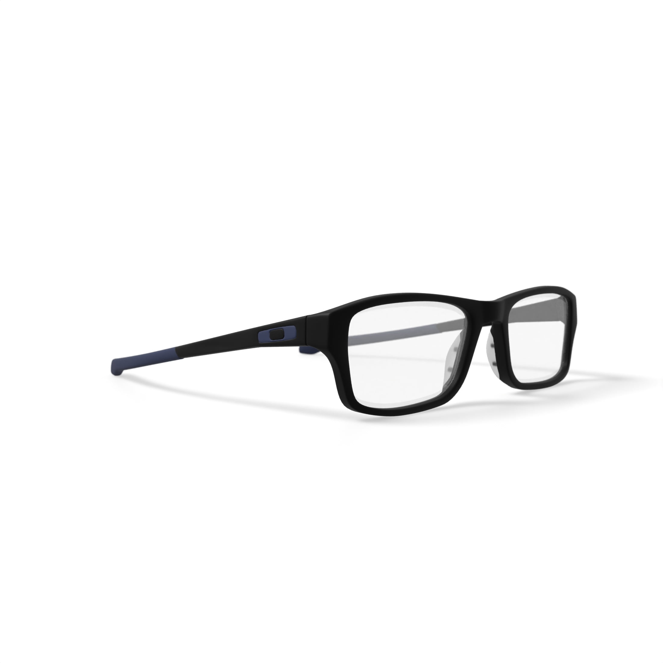 Oakley Unisex Size 53 Rectangular Chamfer Optical Glasses, Satin Black/Demo Lens