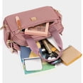 thumbnail image 6 of BIMZUC Women's Nylon Messenger Shoulder Bag Crossbody Handbag for Travel Everyday Use, Lightweight Multi-Pocket Purse with Adjustable Strap, Purple (10.63x4.33x7.09 inches / 27x11x18 cm), 6 of 9
