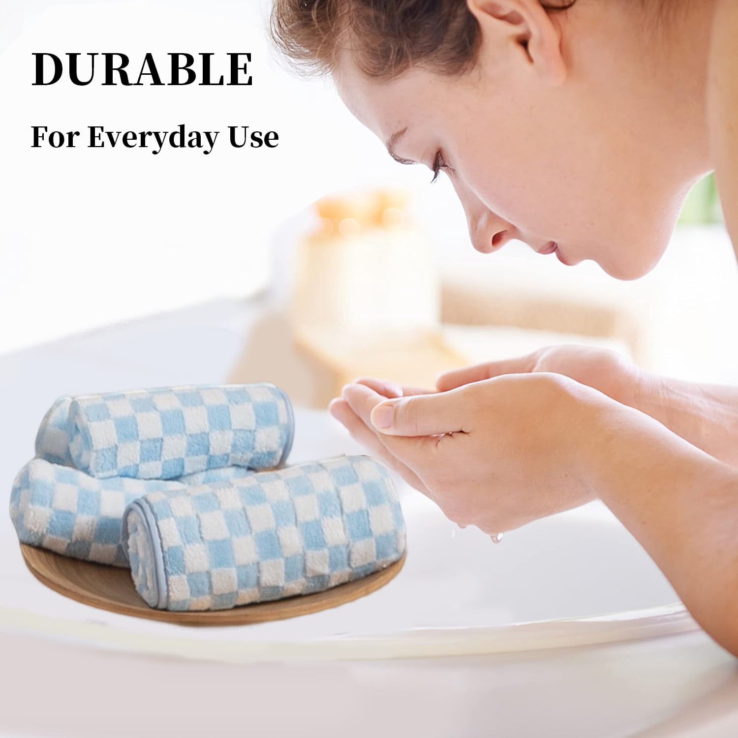 Beartech 12 Piece Microfiber Bath Towel Set:4 Bath Sheet Towels,4 Hand,4 Washcloths Ultra Soft & Absorbent,Quick Dry & Less Lint Shower Towels Set For Bathroom Hotel-Light Blue
