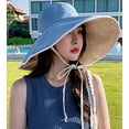 thumbnail image 3 of YooGuoGuo Women's Wide Brim Sun Hat with Wind Lanyard UPF 50+ Sun Protective Summer Hat Packable Bucket Hat Beach Cap, 3 of 6