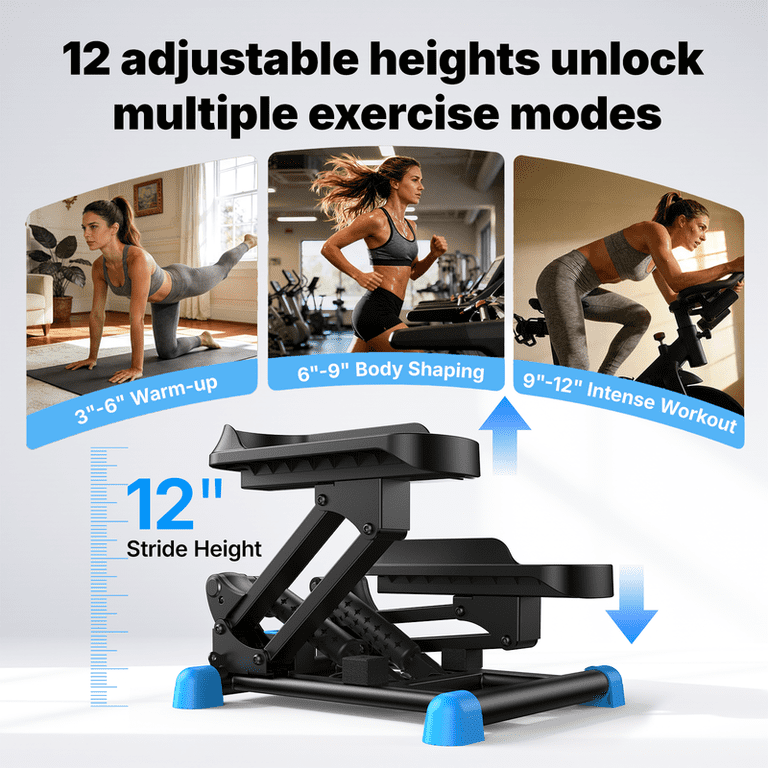 MERACH 3-in-1 Mini Stair Climber with Resistance Bands photo 8