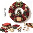 thumbnail image 3 of 3D Fabric Poke Wreath DIY Kit, Christmas Wreath Craft Kit for Adults, No-Sew Beginner Handmade Hanging Decoration for Front Door Home Wall Holiday Decor 20*20cm, 3 of 6