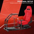 thumbnail image 6 of Supllueer Racing Simulator Cockpit With Gaming Adjustable Red Suede Seat Fits For Logitech G920 G923 Thrustmaster T248 Fanatec.Excluding electronic devices, 6 of 21
