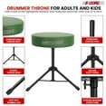 thumbnail image 6 of Adjustable Drum Throne Stool with 3" Thick Padding – Heavy-Duty 330 lb Capacity Guitar Seat for Adults & Kids, Anti-Slip Tripod Base, 6 of 11