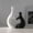White+Black, variant on Heart Shaped Vase Set of 2, Modern Boho Hollow Flower Vases, Matte Frosted Texture Finish, Decorative Vases for Room, Home Book Shelf, Fireplace, Table Decor