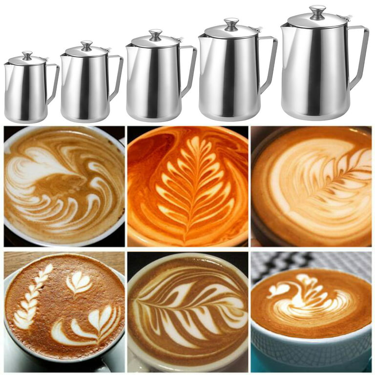 latte macchiato, pouring espresso in glass, pitcher with coffee, milk foam,  energy and caffeine Stock Photo by LightFieldStudios