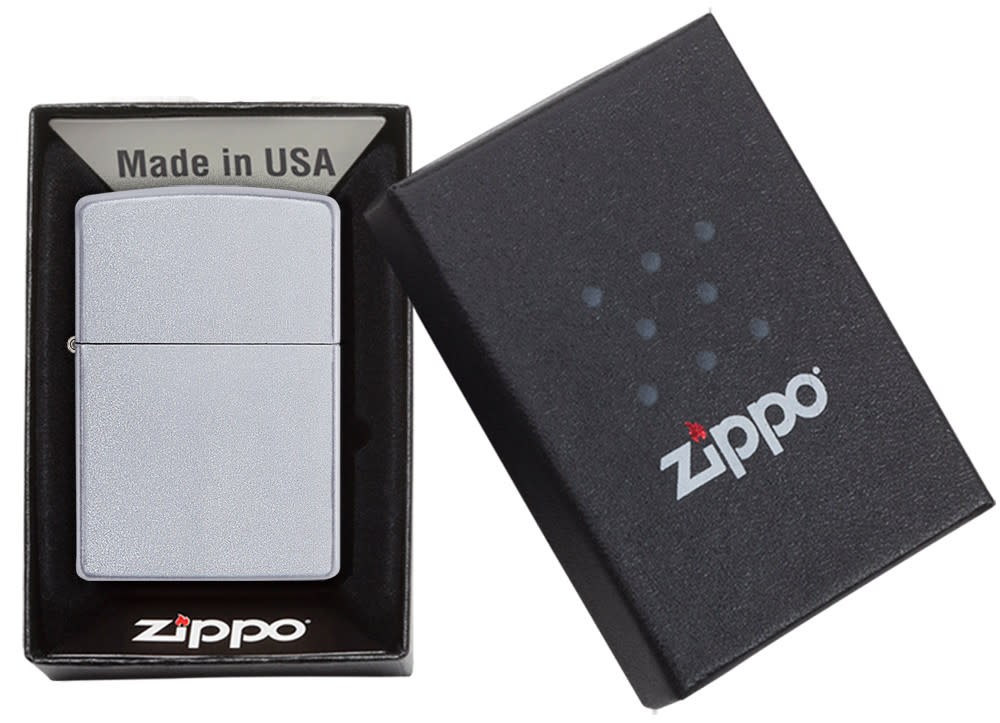 Zippo Windproof Satin Chrome? Pocket Lighter - image 4 of 7