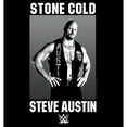 thumbnail image 2 of Women's WWE Stone Cold Steve Austin Black and White Photo Graphic Tee Black Small, 2 of 4