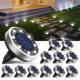 thumbnail image 1 of Luces solares de tierra btfarm, paquete de 12 unidades, para exteriores, 8 LED, color blanco frío, 1 of 7